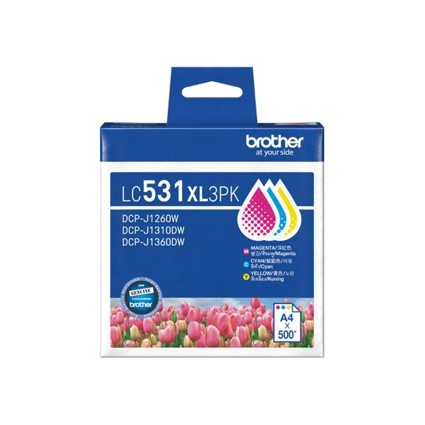 Brother LC-531XL 彩色高容量墨水匣 (3入組)